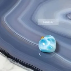 ラリマー ハートペンダントトップ k18 ⑧