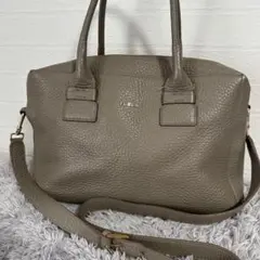 フルラFURLA ハンドバッグ　2way ショルダーバッグ　グレージュ　レザー