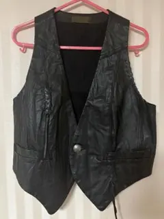 LGBレザーベスト美品 LGB ルグランブルー レザーベスト ジレ ライダース風 ブラウン｜Yahoo