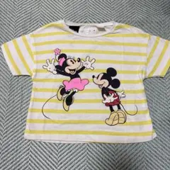 ZARA ディズニー ミッキー ミニー ボーダー Tシャツ 98cm