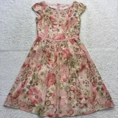 TOCCA ノースリーブシフォンワンピース　花柄　フレンチスリーブ