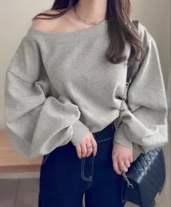 GRL オフショルダースウェットトップス[pm392]