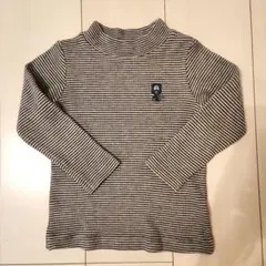 familiar ストライプタートルネック 100cm