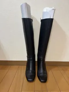 ダイアナ　黒 レザー ロングブーツ
