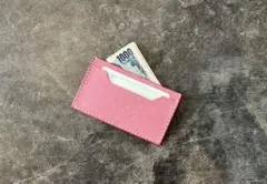 本革　カードケース　ピンク　札入れ　※訳あり価格