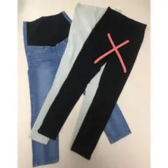 無印 マタニティ デニム S & ユニクロ マタニティレギンスパンツ M