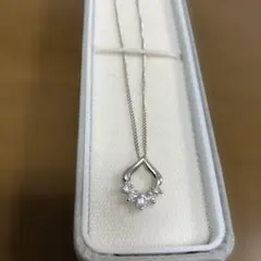 シルバー ネックレス ダイヤモンド風