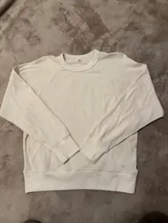 無印良品　婦人　ワッフル編みクルーネック長袖ＴシャツS