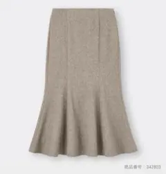 ヘリンボーンマーメイドロングスカート　GU BROWN