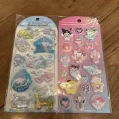 シナモロールウォーターインシールとサンリオキャラクターズマシュマロステッカー