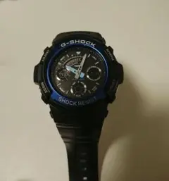 CASIO G-SHOCK アナデジ ブラック ブルー AW-591-2AJFのサムネイル