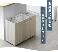 タンスのゲン　拡張　木目調ダストボックス 最大120L 8分割