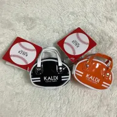 KALDI　新色 レトロスポーツバッグ チョコレート入り　黒　オレンジ