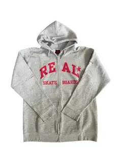 値段交渉可！　REAL SKATEBOARDS フルジップアップパーカー