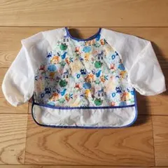 動物柄 袖付きお食事エプロン 幼児用