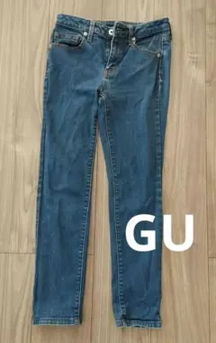 【股下調整済み】GU ダークブルー スキニーデニム