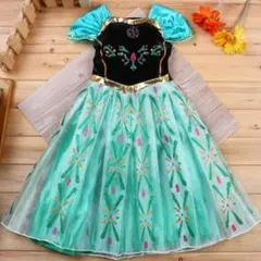 『130size』ディズニープリンセス 　アナドレス コスプレ 　キッズドレス