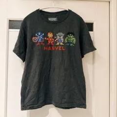 マーベル プリント Tシャツ クルーネック 半袖 150 濃灰 綿 キッズのサムネイル