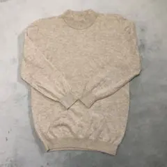 B*パ様 カシミヤ100% ベージュ長袖クルーネックニット