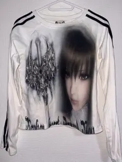 グラフィックプリント長袖Tシャツ