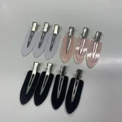 ヘアピン 跡が付かない 前髪クリップ 3色 10本セット シンプル