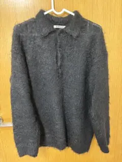 AURALEE BRUSHEDSUPERKID MOHAIR KNIT POLOのサムネイル