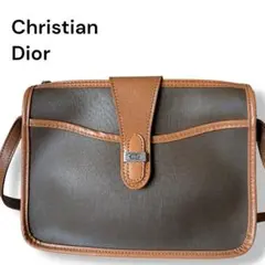 Dior ディオール　ショルダーバッグ　レザー　ベージュブラウン系　ヴィンテージのサムネイル