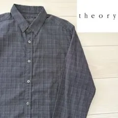 theory 長袖　チェック　シャツ　Sサイズ セオリーのサムネイル