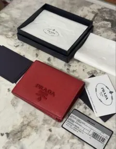 PRADA 2つ折り財布 サフィアーノ シャイン フォーコ