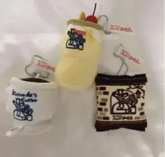 カフェマスコットセット ストラップ付き コメダ キーホルダー