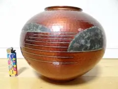 非売品 マツダ 勤続30周年記念 銅蟲 花瓶 伊藤久芳堂謹製 広島伝統工芸 壺