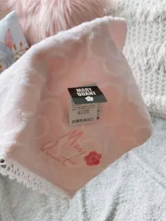 マリクワ 手拭き ハンカチ ピンク 花 新品 未使用 タグ付き