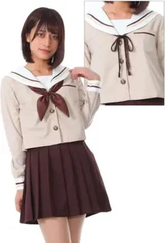 【美品】茶色系セーラー服　コスプレXXL
