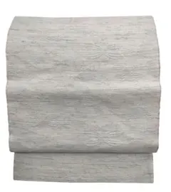 名古屋帯 正絹 薄パープル 藤色 紬織 リボン柄 八寸 洒落帯 カジュアル