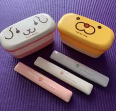 ミスド ポンデライオン フレンチウーラー 2段式弁当箱 オサムハラダ 箸3セットのサムネイル