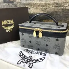 未使用級 MCM バニティポーチ バッグ ブラックのサムネイル
