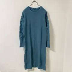 URBAN RESEARCH ROSSO 片畦袖ケーブルニットワンピース