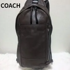 レア COACH コーチ ボディバッグ レザー/スエード ブラウン F71344