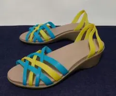 美品✨crocs クロックス ワラチェ ウェッジソールサンダル w7