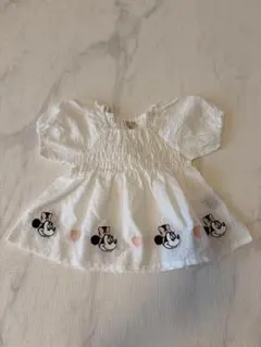 【美品】Disney ミニー刺繍シャツ 90サイズ