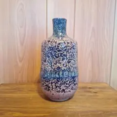 有田焼　徳右工門　花瓶　花器　ピンク　ブルー　フラワーベース　桜　幻想的　骨董品のサムネイル