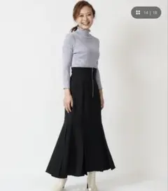 AND COUTURE フロントジップ　マーメイドスカート　黒のサムネイル
