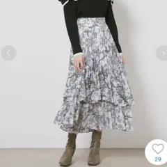 snidel プリントプリーツスカート