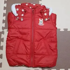 【値下げしました！】ミキハウス リバーシブルダウン 女児