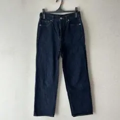 ダークブルー ストレートデニム ハイウエスト