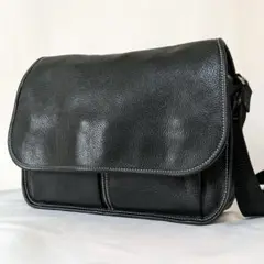 ✨美品✨ レザースタジオKazu ショルダーバッグ メッセンジャー ブラック