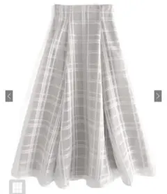 GRL チェック柄シアーフレアスカート　tu1082