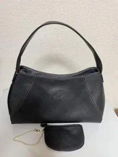オマケ付きkitamuraキタムラ/本革セミショルダーバック/黒/良い状態です