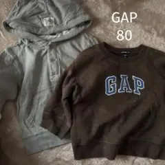 GAP kids baby ギャップ トレーナー トップス 80 ロゴ 2枚