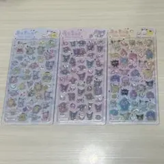 【新品】うるちゅる/サンリオ３枚セットポップシール